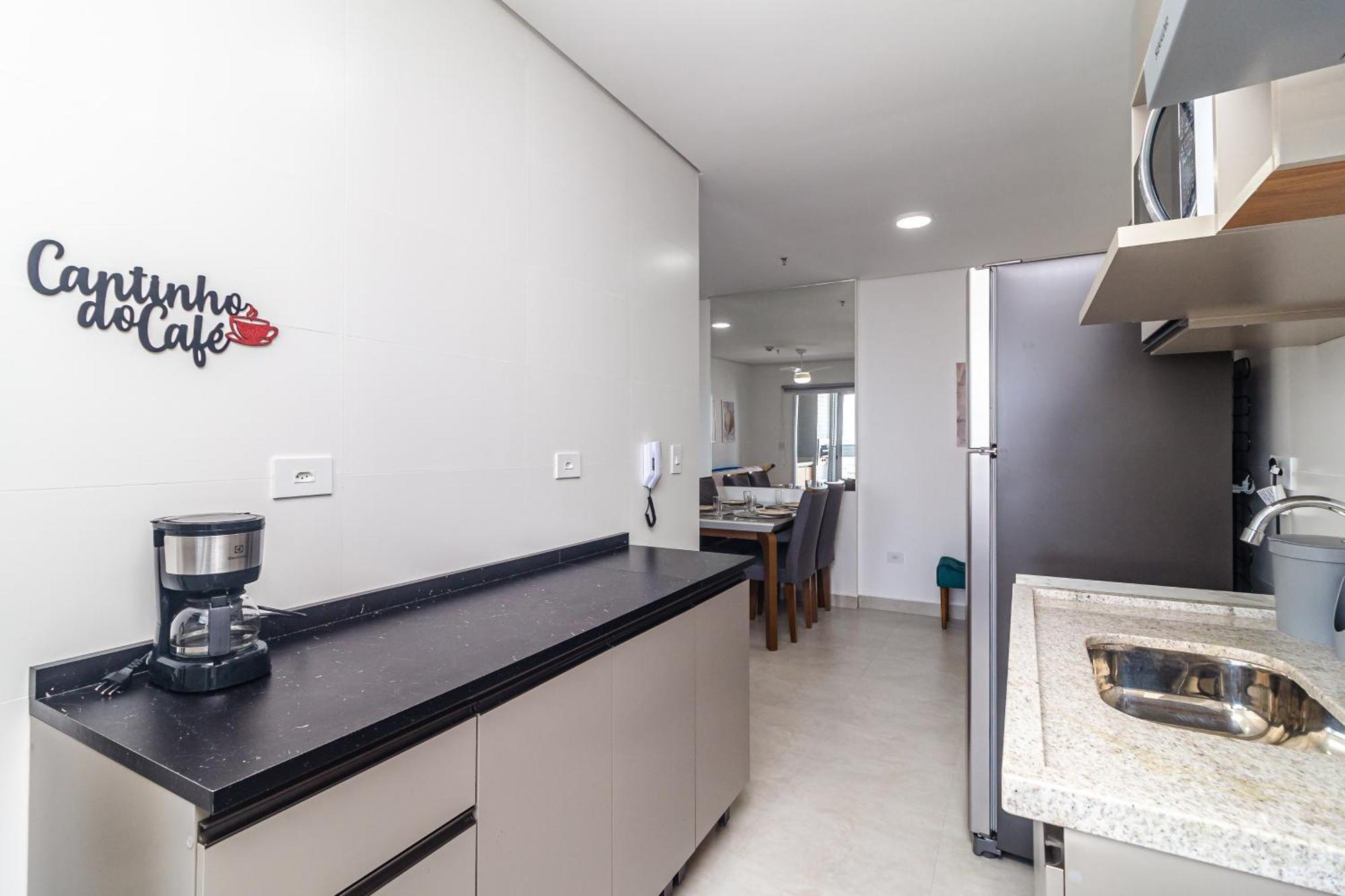 Apto Otima Localizacao A 100M Da Praia, Piscina, Ar Condicionado, Garagem E Portaria 24H Praia Grande  Zewnętrze zdjęcie