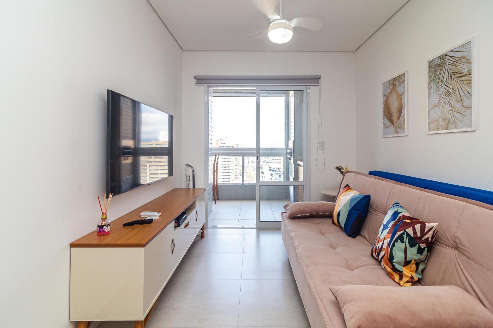 Apto Otima Localizacao A 100M Da Praia, Piscina, Ar Condicionado, Garagem E Portaria 24H Praia Grande  Zewnętrze zdjęcie